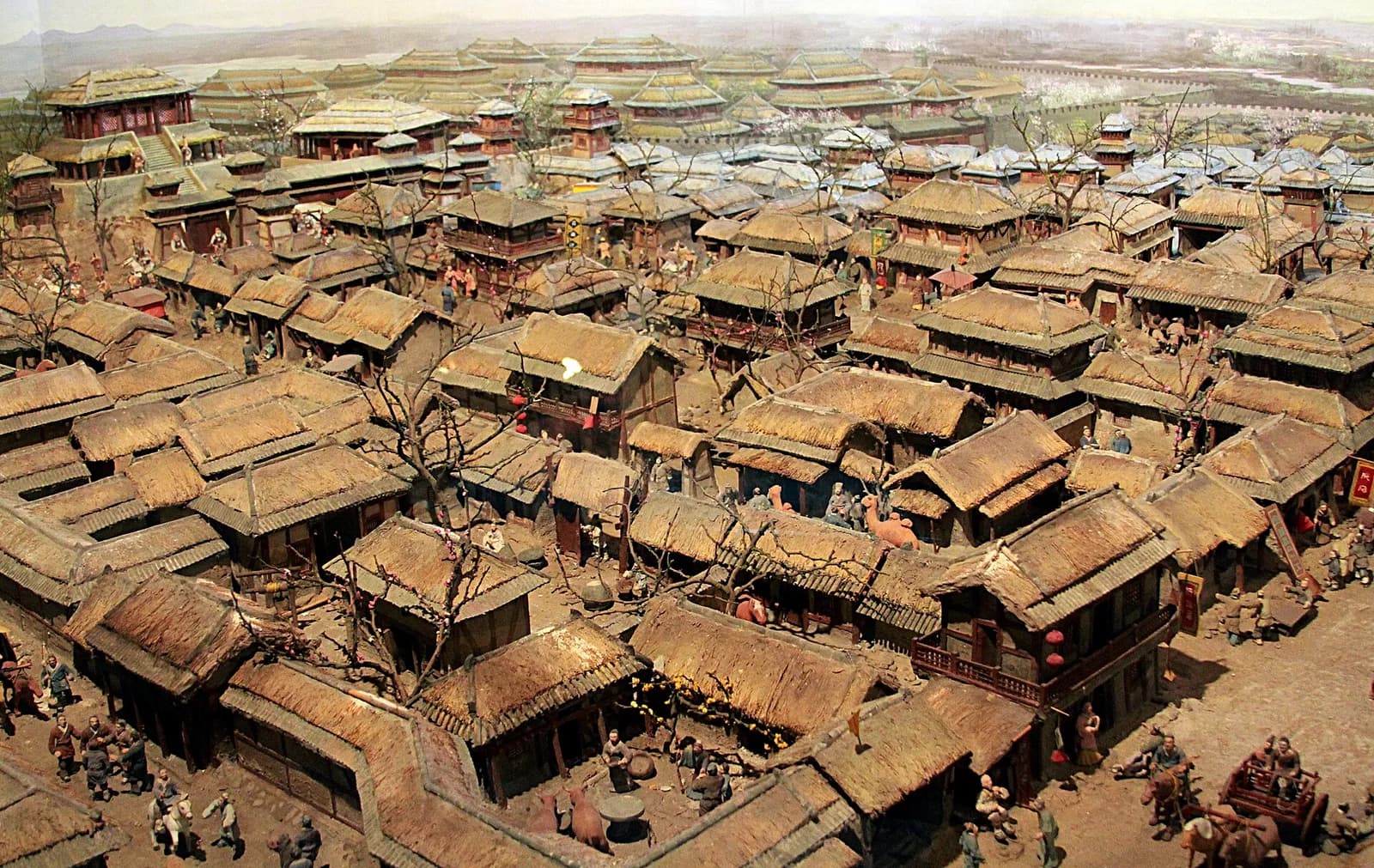 齐国历史博物馆展出的临淄古城复原模型